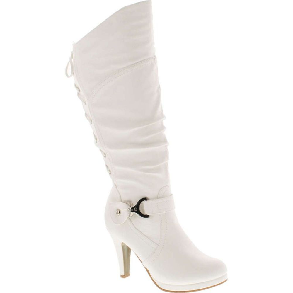 Top Moda Page-65 White Womens boots 6 NEW